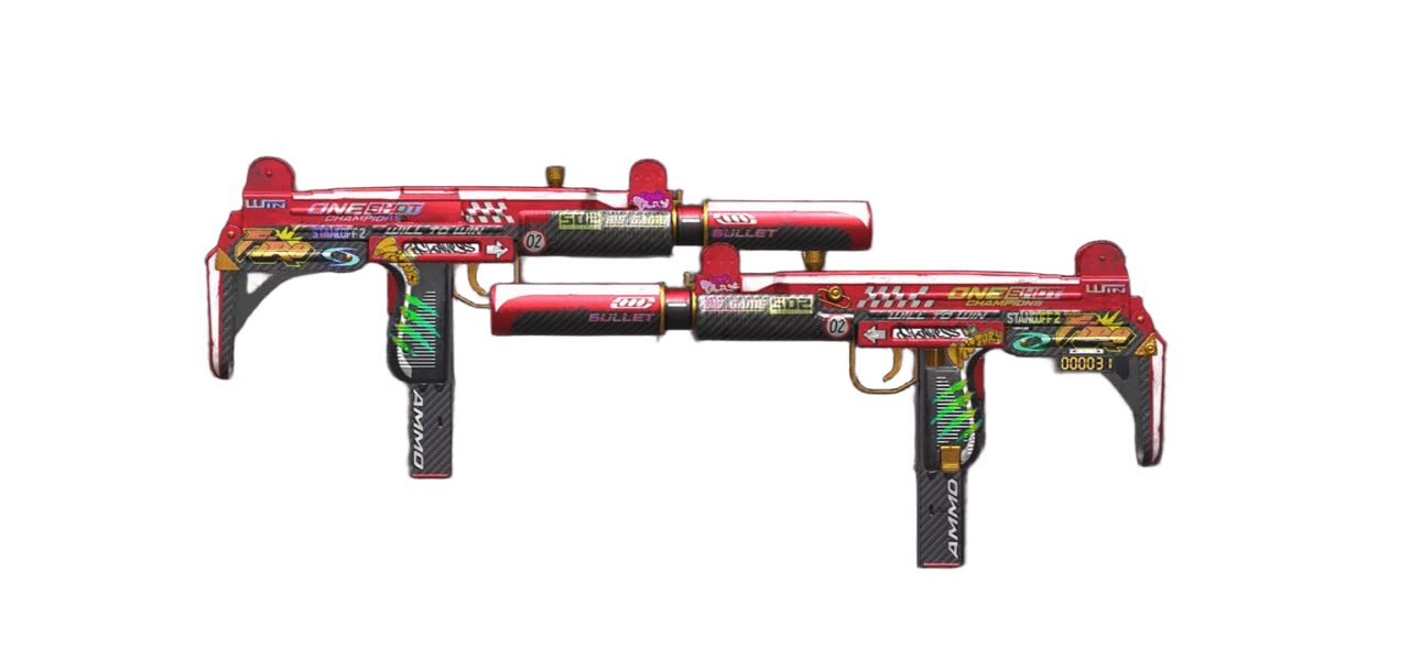 AKIMBO UZI "OVERDRIVE RED"
